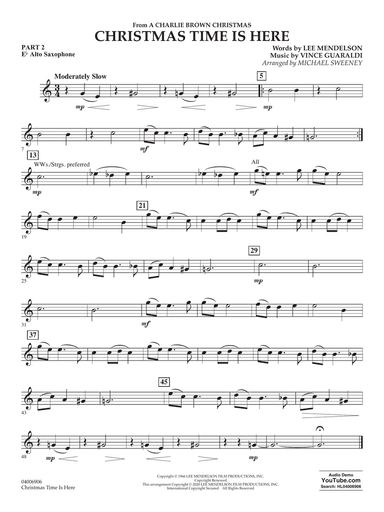 Christmas Time Is Here (arr. Michael Sweeney) - Pt.2 - Eb Alto Saxophone