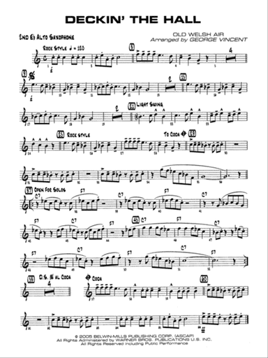 Deckin' the Hall: 2nd E-flat Alto Saxophone