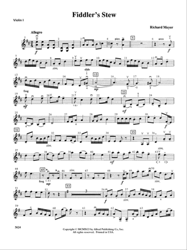 Fiddler's Stew: 1st Violin