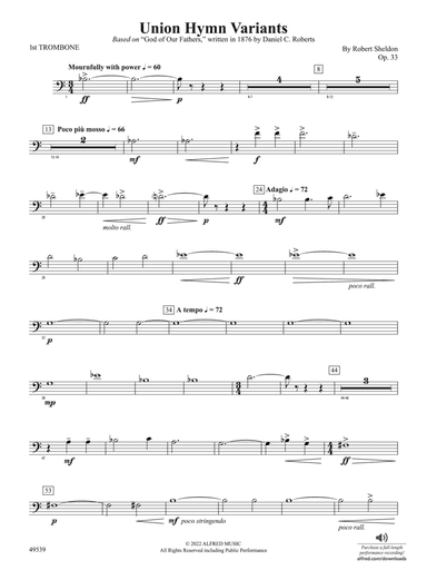 Union Hymn Variants: 1st Trombone
