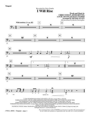 I Will Rise - Timpani