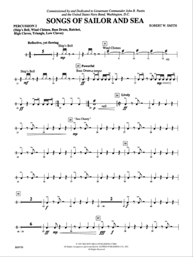 Songs of Sailor and Sea: 2nd Percussion
