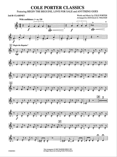 Cole Porter Classics: 2nd B-flat Clarinet
