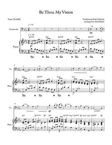 Be Thou My Vision - Cello/Piano duet