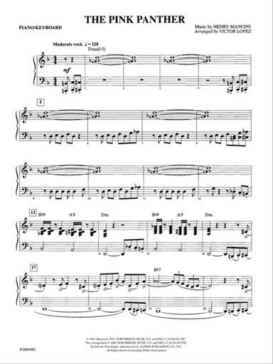 The Pink Panther: Piano Accompaniment