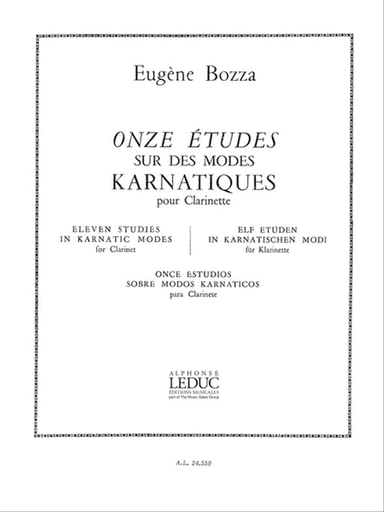 11 Etudes Sur Les Modes Karnatiques (clarinet Solo)