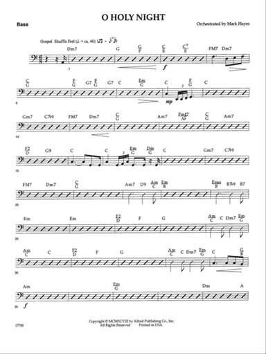 O Holy Night: String Bass