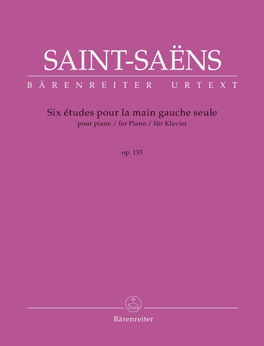 Six Études pour la main gauche seule for Piano, op. 135 R 54