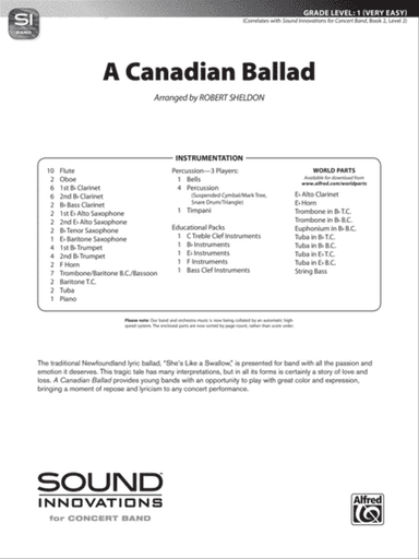 A Canadian Ballad: Score