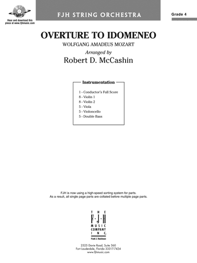 Overture to Idomeneo: Score