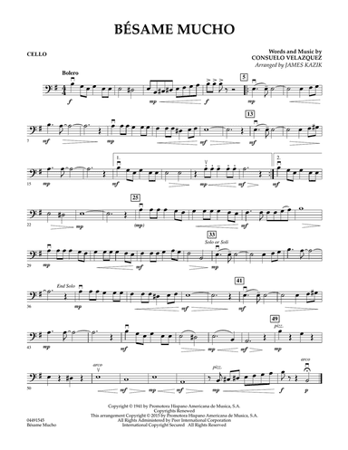 Besame Mucho - Cello