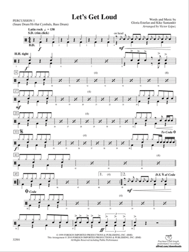 Let's Get Loud: 1st Percussion