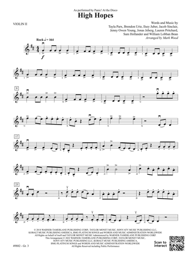 High Hopes: Violin 2 - Grade 3