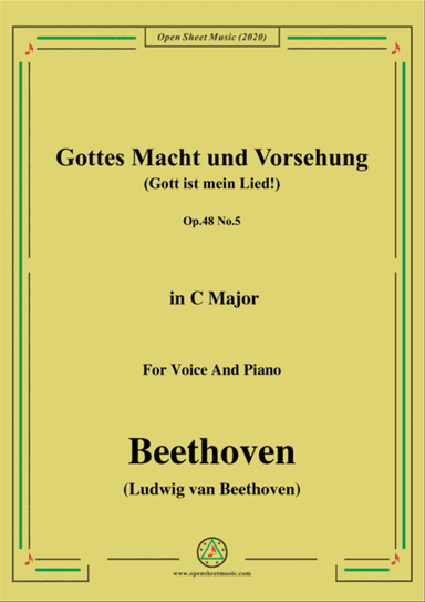 Beethoven-Gottes Macht und Vorsehung,Op.48 No.5,in C Major,for Voice and Piano