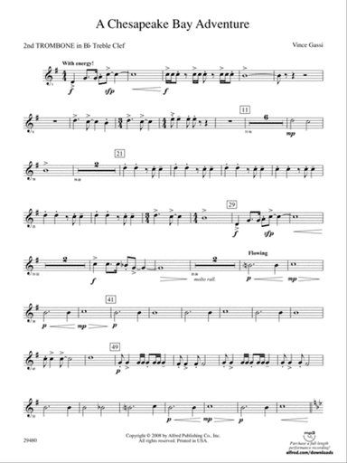 A Chesapeake Bay Adventure: (wp) 2nd B-flat Trombone T.C.