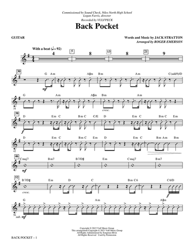 Back Pocket (arr. Roger Emerson) - Guitar