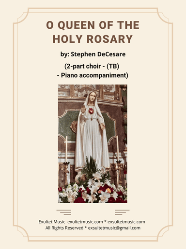 O Queen Of The Holy Rosary (2-part choir (TB) - Piano accompaniment)