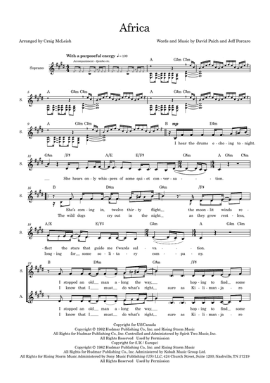 Africa (arr. Craig McLeish)