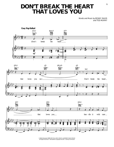 Don't Break The Heart That Loves You