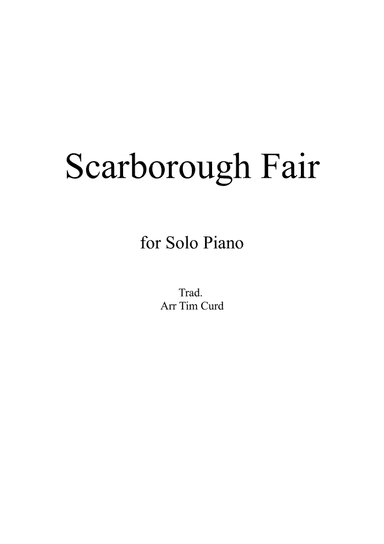 Scarborough Fair for Piano