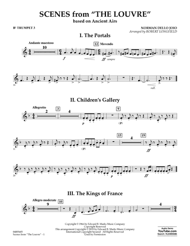 Scenes from the Louvre (arr. Robert Longfield) - Bb Trumpet 3