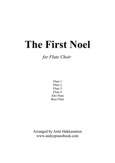 The First Noel - Flute Choir
