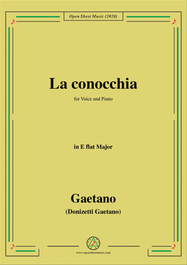 Donizetti-La conocchia,in E flat Major,for Voice and Piano