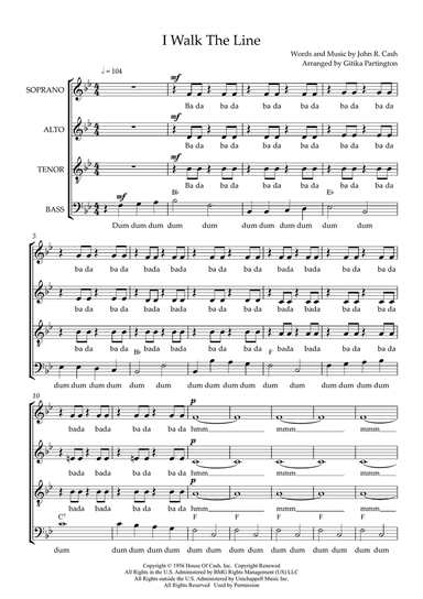 I Walk The Line (arr. Gitika Partington)
