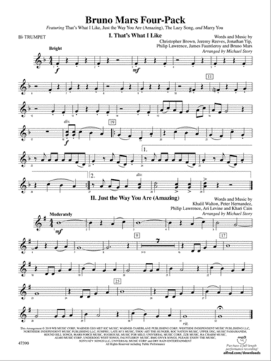 Bruno Mars Four-Pack: 1st B-flat Trumpet