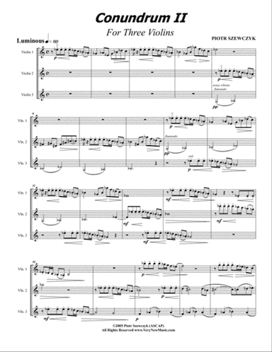 Conundrum II for Three Violins