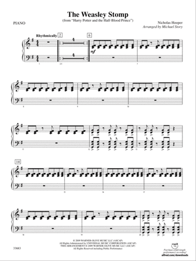 The Weasley Stomp (from Harry Potter and the Half-Blood Prince): Piano Accompaniment