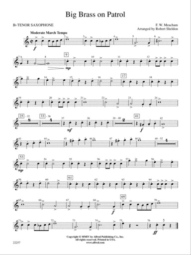 Big Brass on Patrol: B-flat Tenor Saxophone