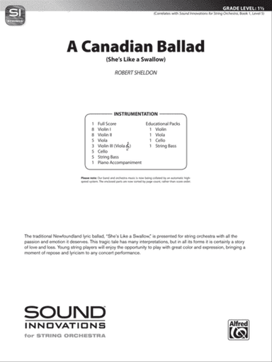 A Canadian Ballad: Score