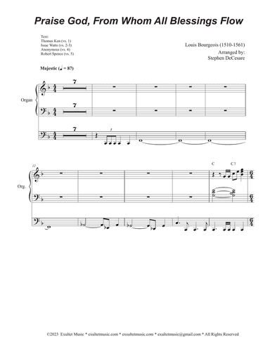 Praise God, From Whom All Blessings Flow (2-part choir - (TB) (Choir/Vocal)