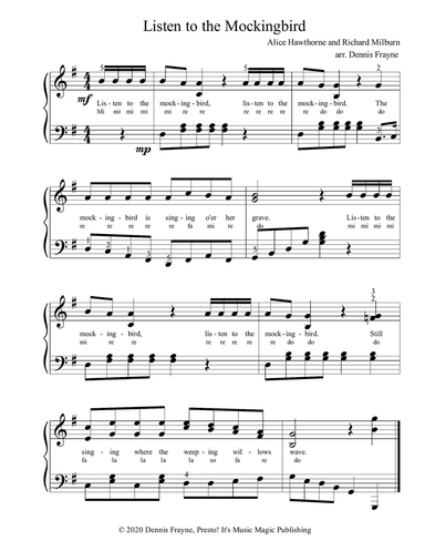 Listen to the Mockingbird (Mocking Bird)