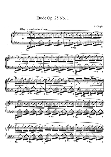 Chopin Etude Op. 25 No. 1 in Ab Major