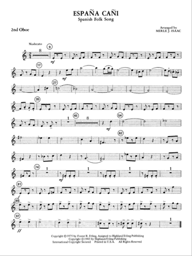 España Cañi: 2nd Oboe