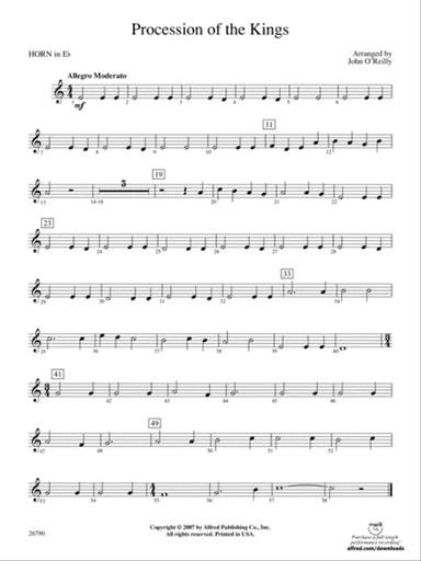 Procession of the Kings: (wp) 1st Horn in E-flat
