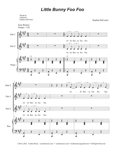 Little Bunny Foo Foo (2-part choir)