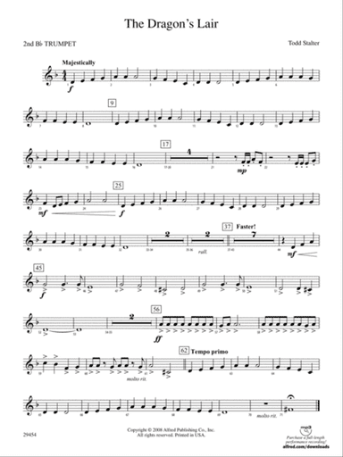 The Dragon's Lair: 2nd B-flat Trumpet