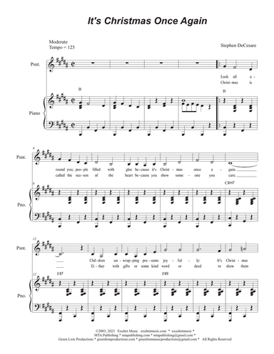 It's Christmas Once Again (Woman solo with SATB)