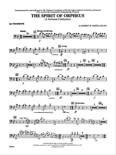 The Spirit of Orpheus (A Sinfonian Celebration): 2nd Trombone