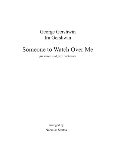 Someone To Watch Over Me