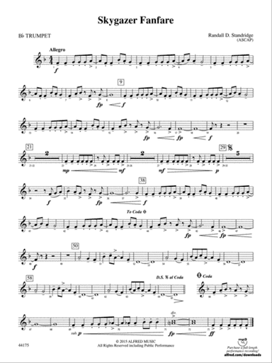 Skygazer Fanfare: 1st B-flat Trumpet