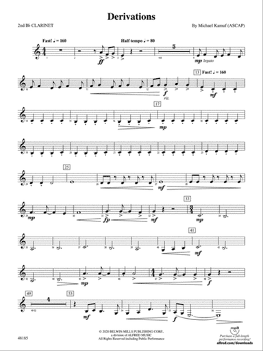 Derivations: 2nd B-flat Clarinet