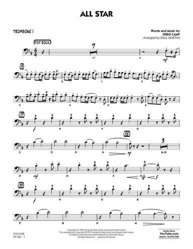 All Star (arr. Paul Murtha) - Trombone 1