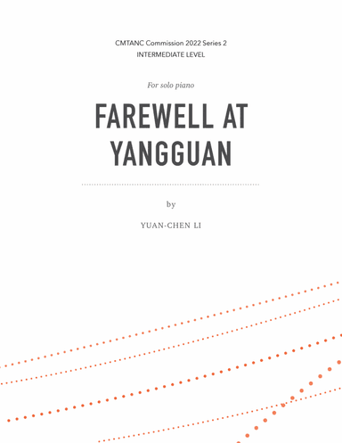 Farewell at Yangguan for solo piano