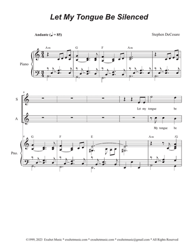 Let My Tongue Be Silenced (Vocal Trio - (SAB)