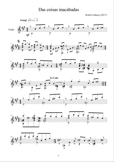 Das Coisas Inacabadas