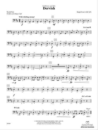 Dervish: (wp) E-flat Tuba B.C.